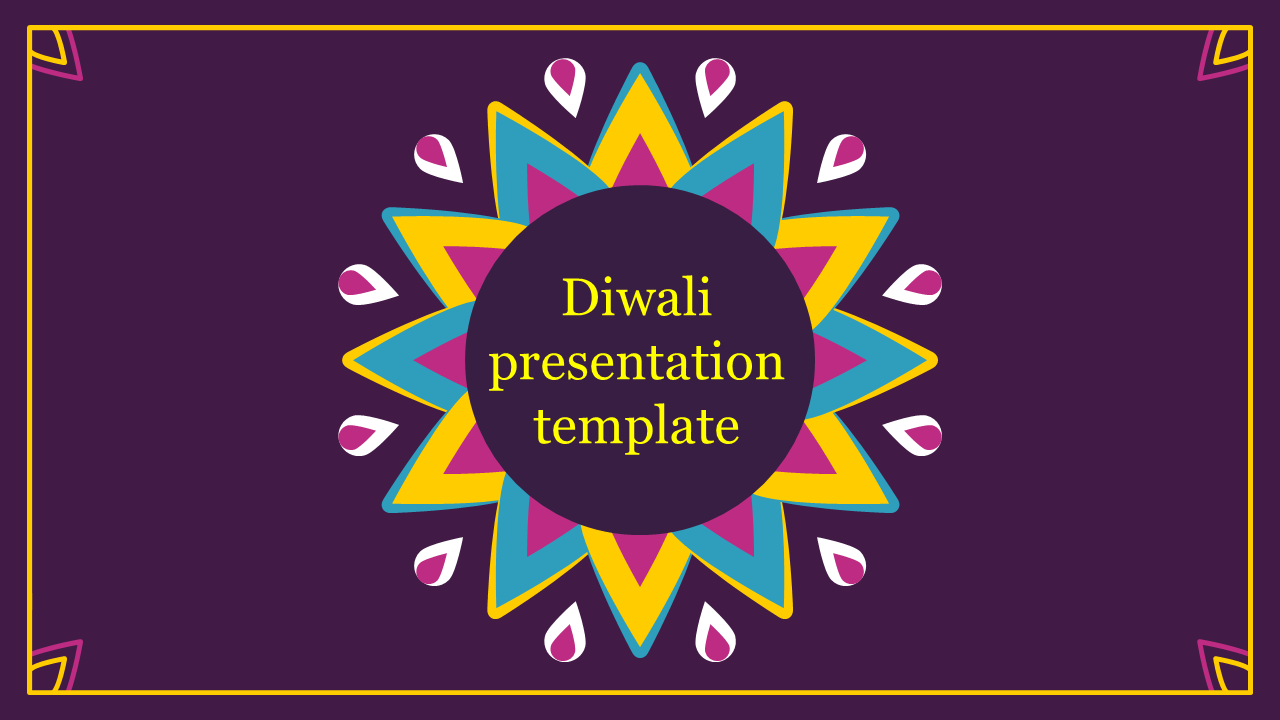 Dashing & dazzling Diwali Presentation Template PowerPoint
